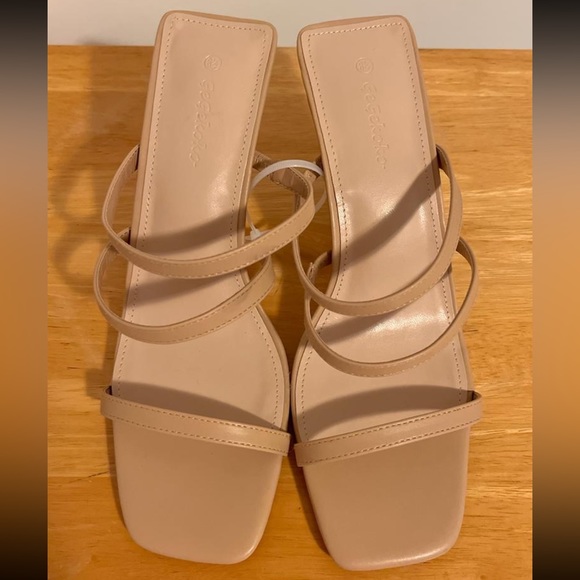 Square Open Toe Heels - Picture 3 of 4